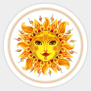 Smiling sun Goddess Sticker